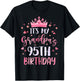 It's My Grandpa's 95th Birthday Pink Happy 95 Years Old T-Shirt - T-Shirt | Black
