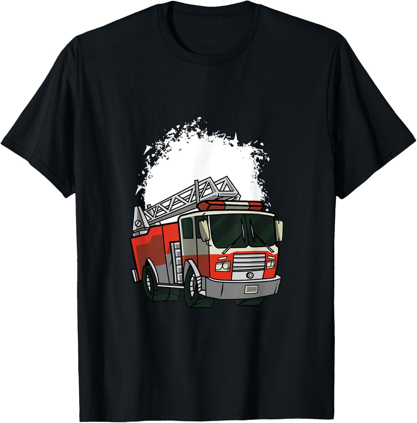 First Responder Fireman Truck Men Women Kids T-Shirt - T-Shirt | Black