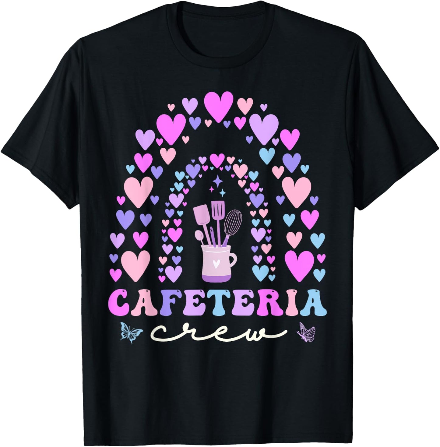 Cafeteria Crew Nutrition Food Services Worker Lunch Lady T-Shirt - T-Shirt | Black
