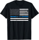Im Retired Police Officer American Flag Thin Blue Line Cop T-Shirt - T-Shirt | Black