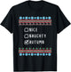 Nice, Naughty, Autumn Christmas Ugly Sweater Style T-Shirt - T-Shirt | Black