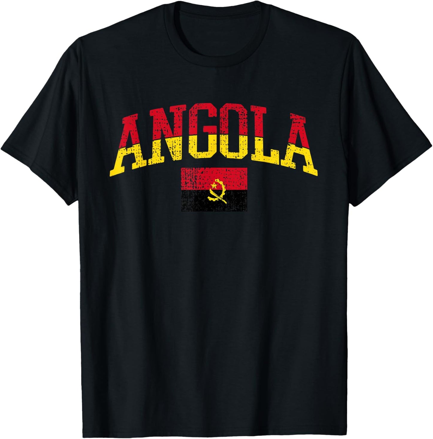 Angola Patriotic Angolan National Flag T-Shirt - T-Shirt | Black