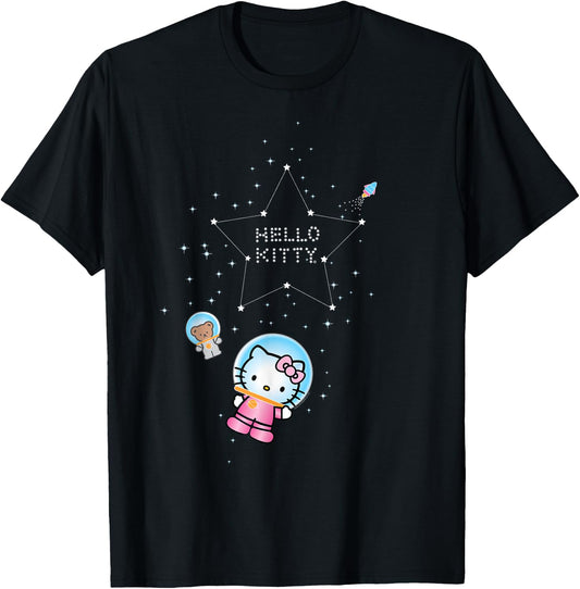 Hello Kitty Constellation Stars Astronaut T-Shirt - T-Shirt | Black