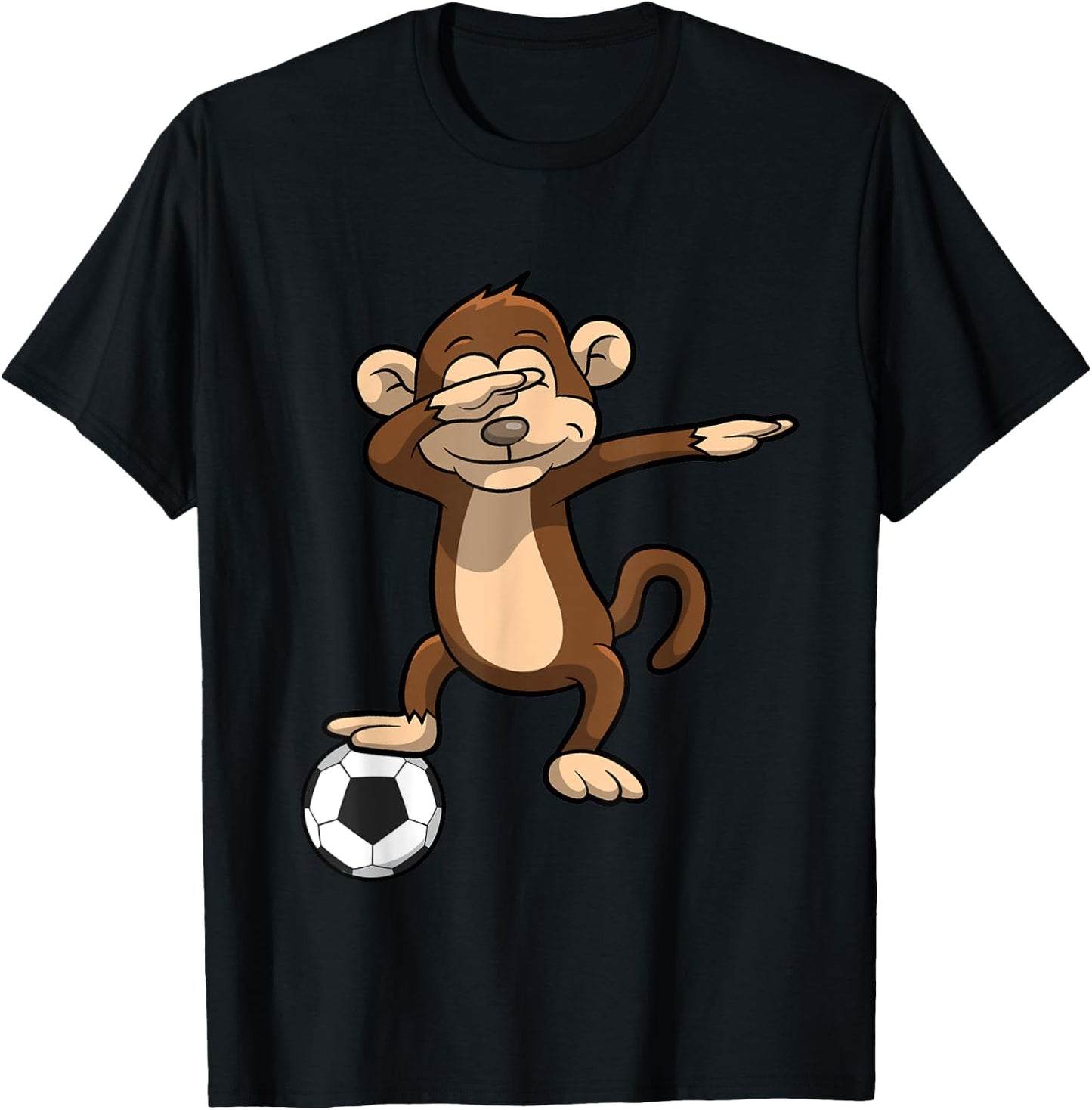 Dabbing Soccer Monkey Dab T-Shirt - T-Shirt | Black
