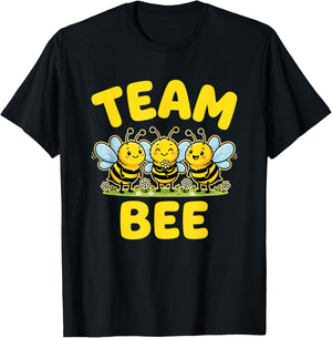 Team Bee Cute Bees Funny Matching Group Design T-Shirt - T-Shirt | Black