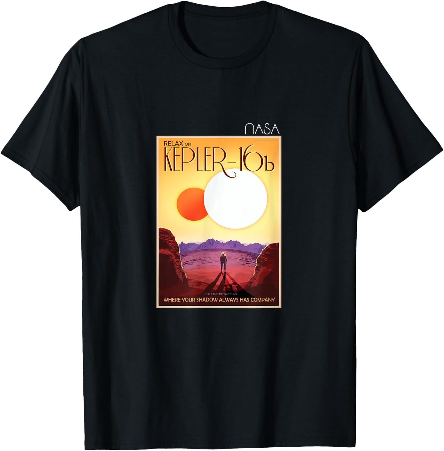The Official Kepler 16b Space Tourism Poster NASA T-Shirt - T-Shirt | Black