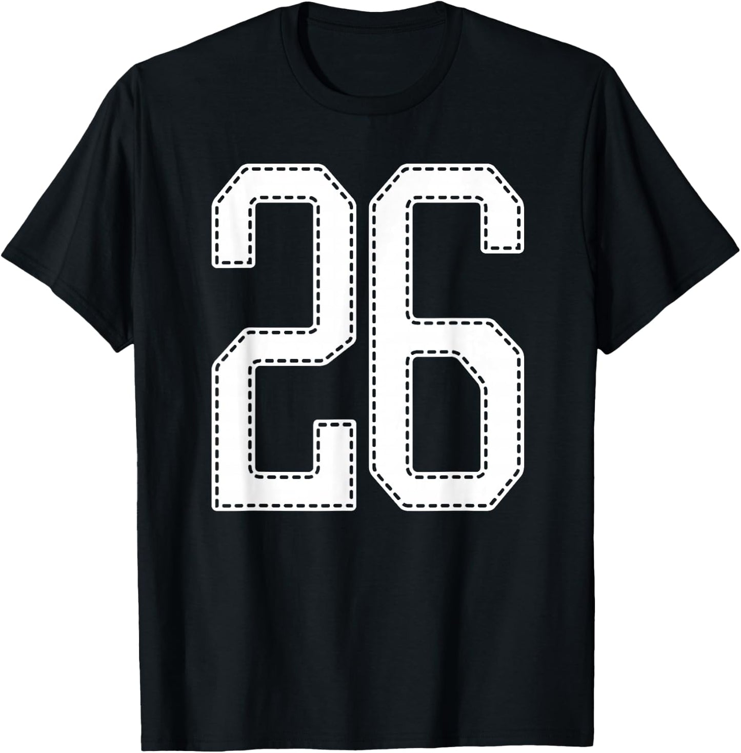 Official Team League #26 Jersey Number 26 Sports Jersey T-Shirt - T-Shirt | Black