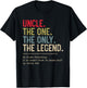 Uncle The One The Only The Legend He Knows Everything T-Shirt - T-Shirt | Black