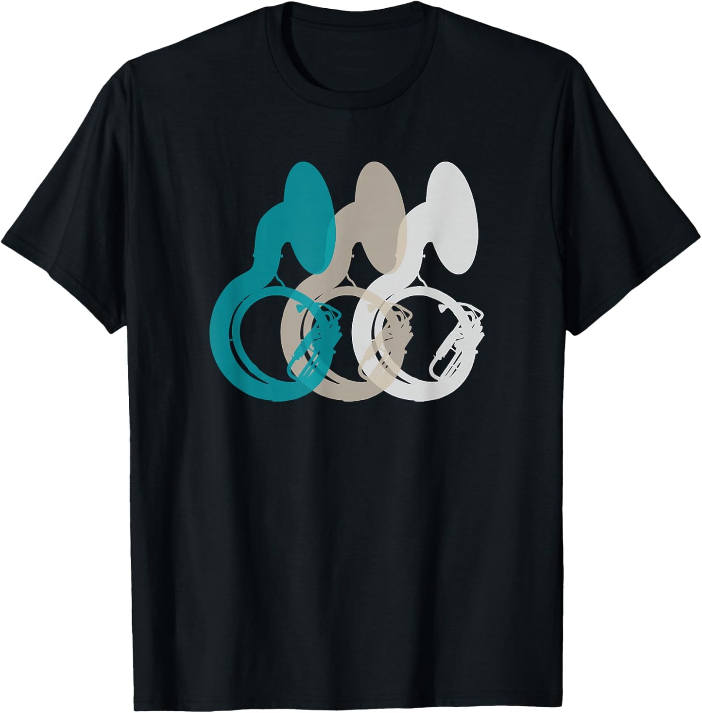 Retro Sousaphone Tuba Shirt Music Brass Band Gift T-Shirt - T-Shirt | Black
