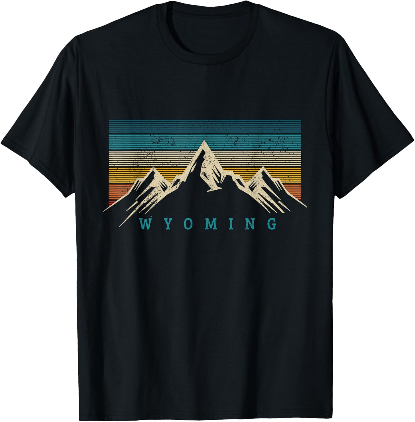 Wyoming Vintage Black Wyoming T-Shirt - T-Shirt | Black