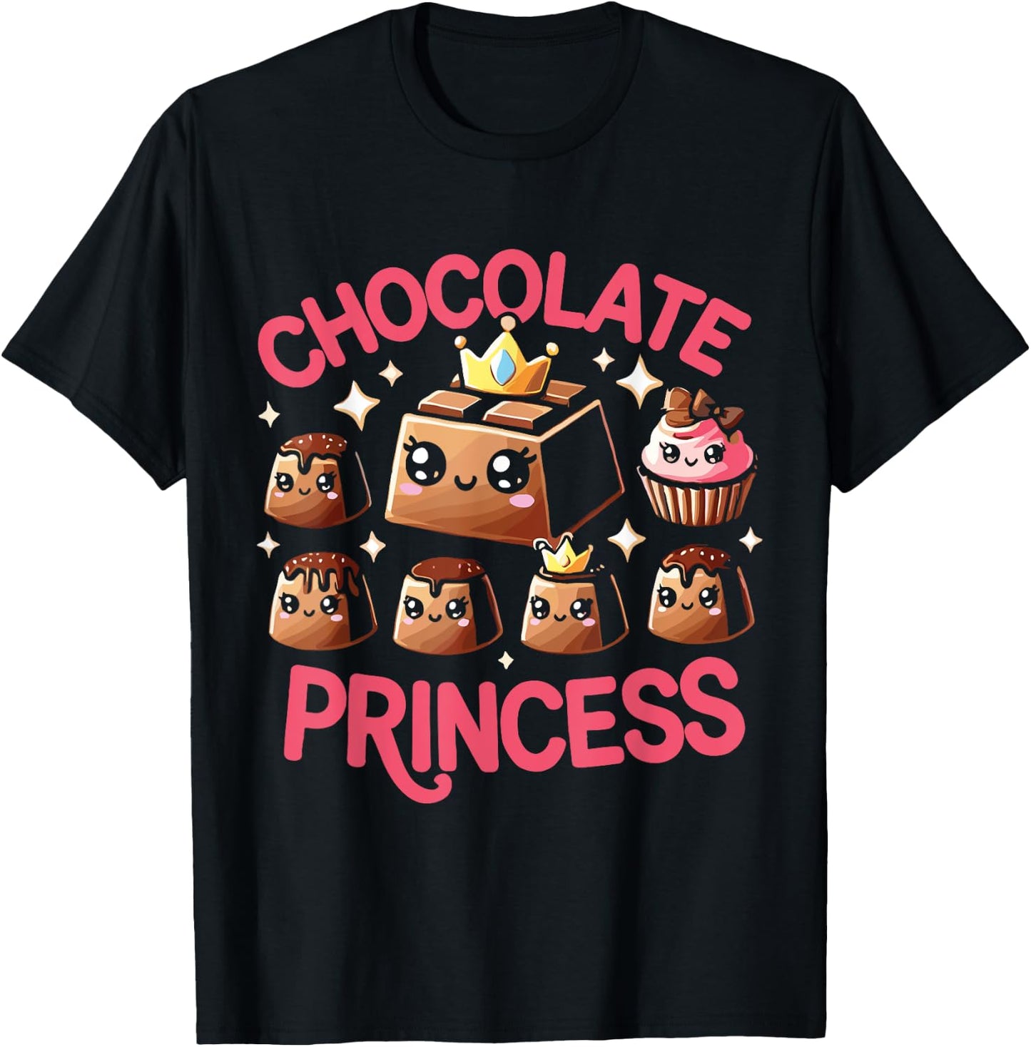 Chocoholic Chocolate Princess Chocolate Milk T-Shirt - T-Shirt | Black