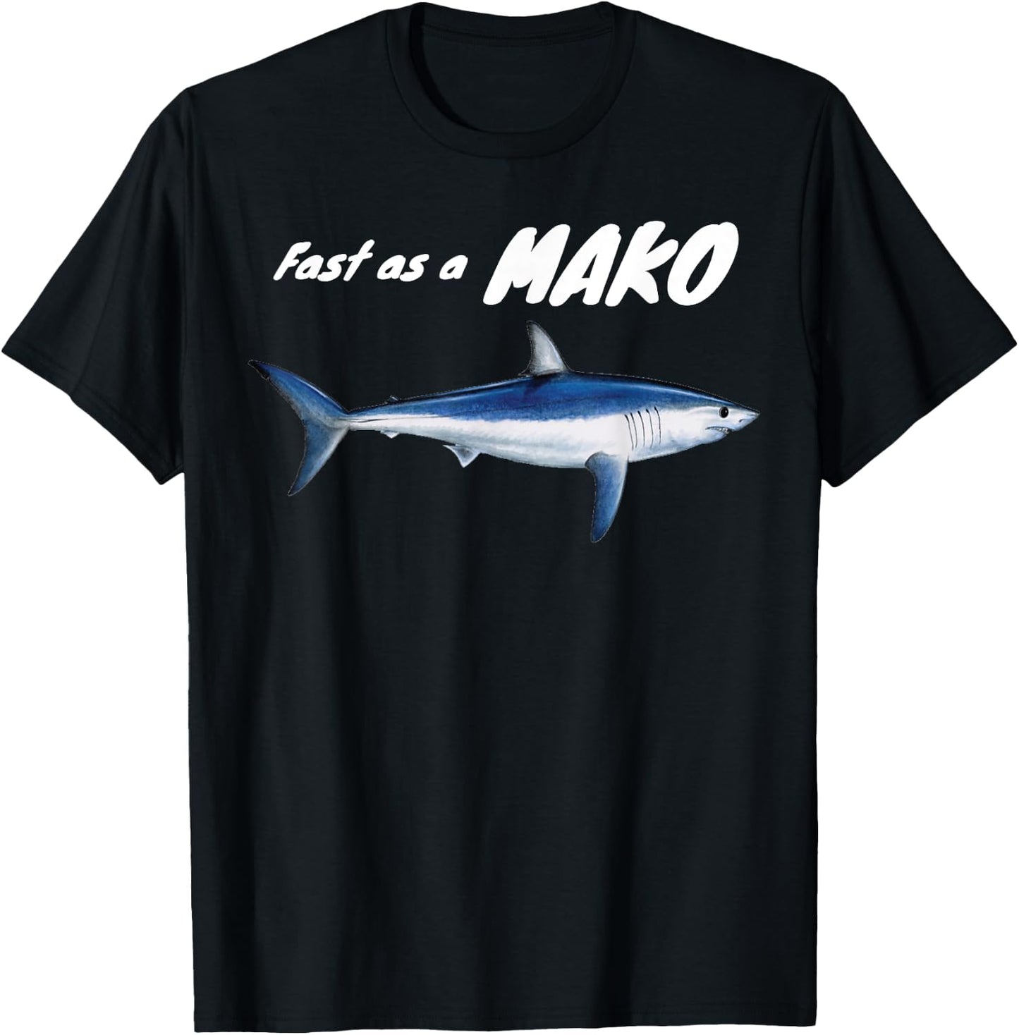 Fast as a Mako Speed Sharks Ocean Awareness T-Shirt - T-Shirt | Black
