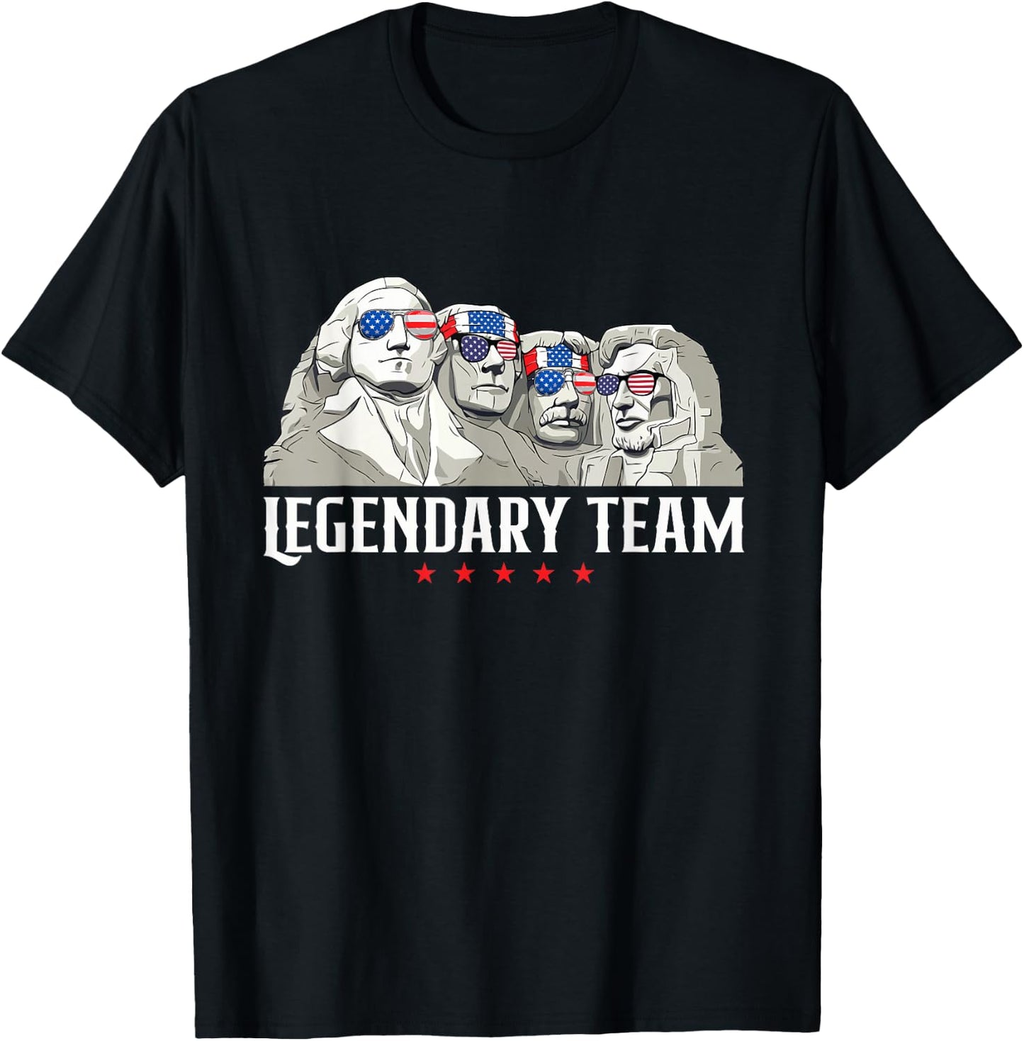 Legendary Team - Mount Rushmore Presidents' Day T-Shirt - T-Shirt | Black