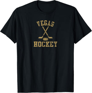 Vintage Vegas Hockey T-Shirt - T-Shirt | Black