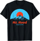 Mt Hood Oregon Mountain Vintage Retro Style T-Shirt - T-Shirt | Black