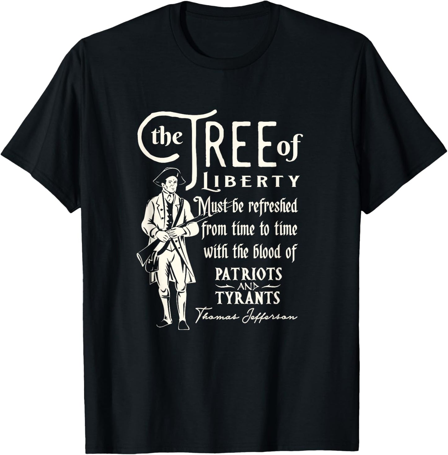 Patriotic Tree of Liberty Conservative Freedom T-Shirt - T-Shirt | Black