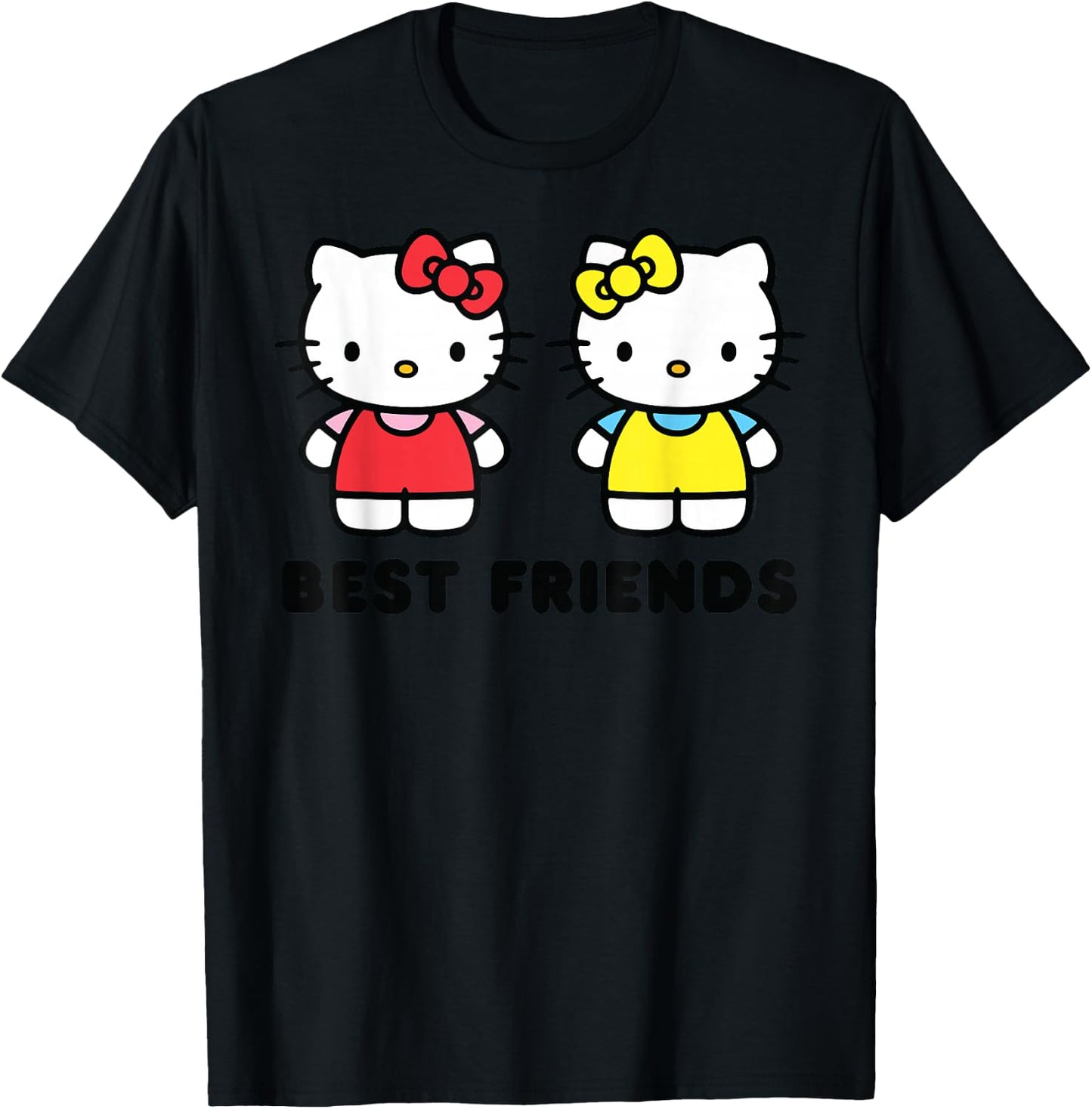 Hello Kitty and Mimmy Best Friends Sisters Twins T-Shirt - T-Shirt | Black