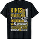 Funny Men Birthday Gift Kings Are Born In November T-Shirt - T-Shirt | Black