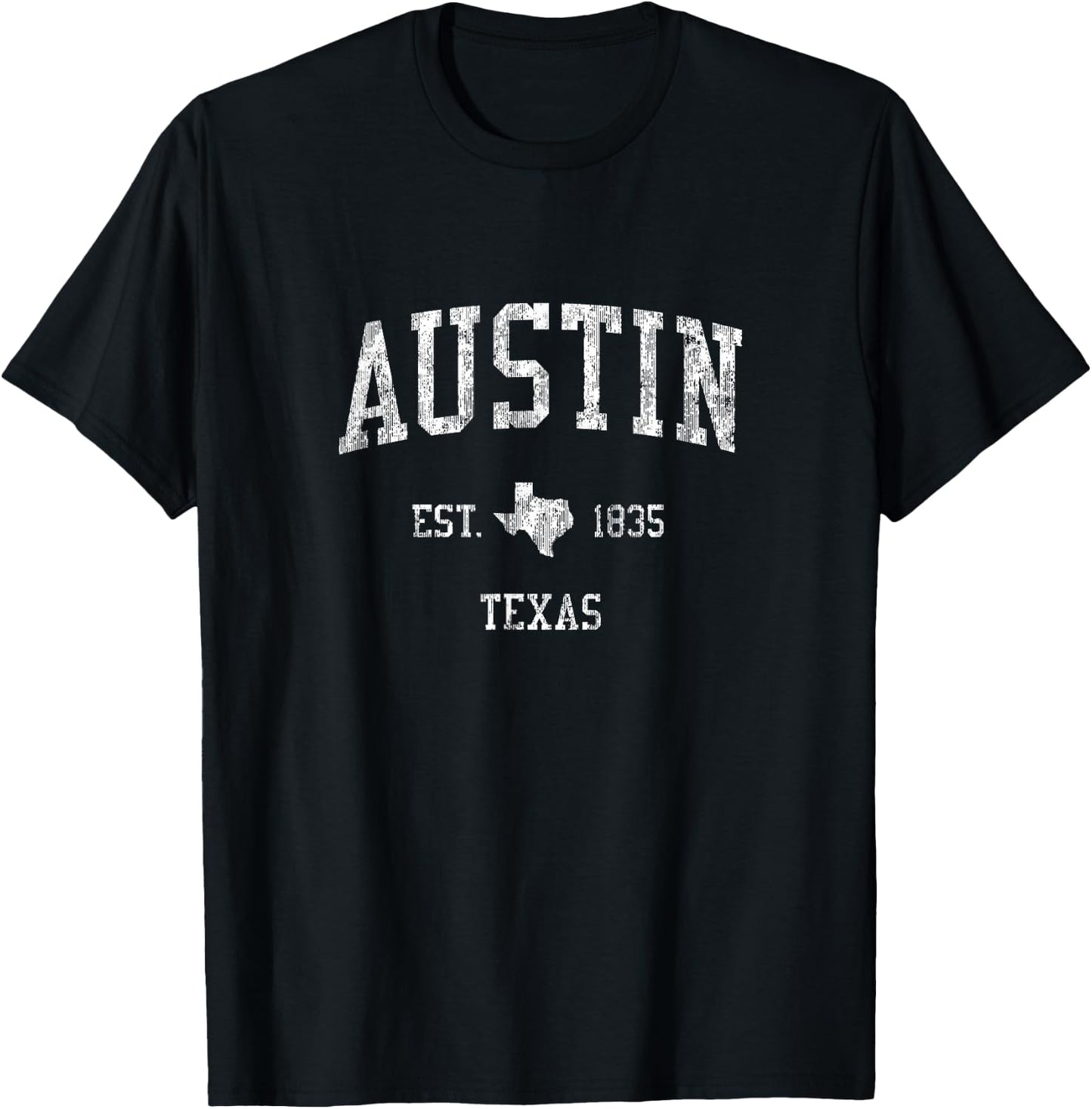 Austin Texas TX Vintage Sports Design T-Shirt - T-Shirt | Black