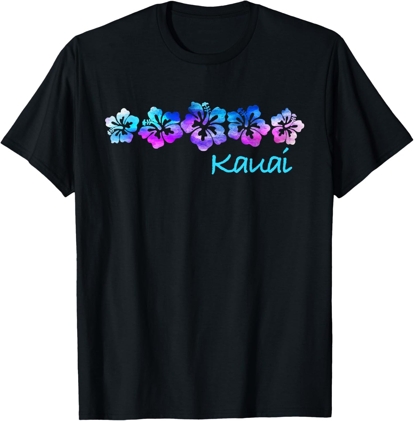 Kauai Vintage : Hibiscus Flower T-Shirt - T-Shirt | Black