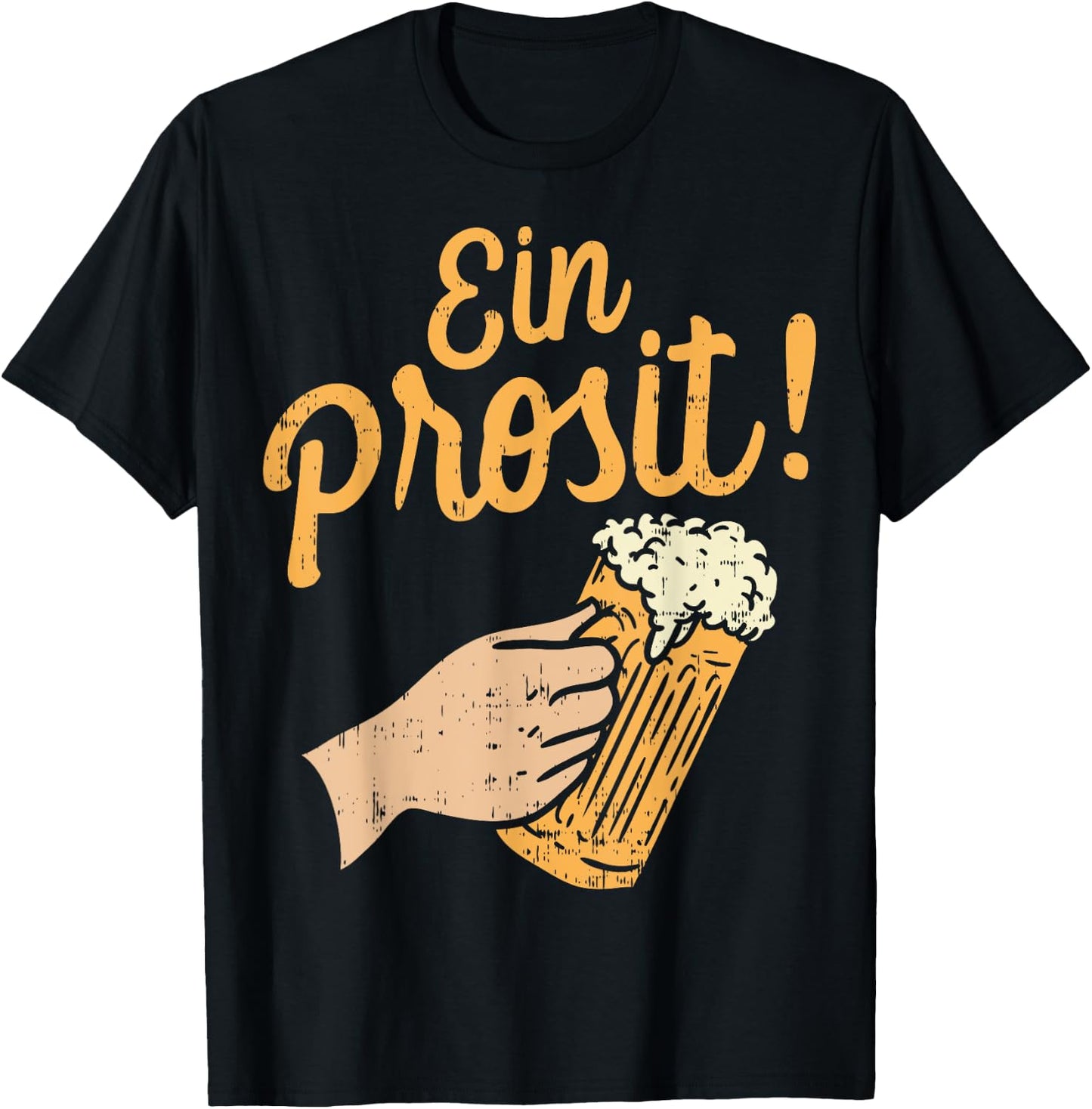 Oktoberfest Shirt Ein Prosit Cheers German Drinking Beer T-Shirt - T-Shirt | Black