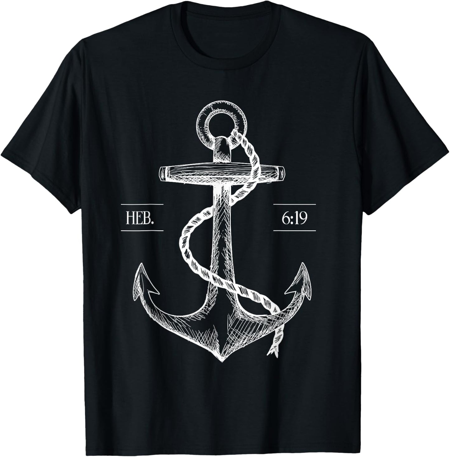 Jesus Is the Anchor of My Soul Hope Faith Anchored T Shirt T-Shirt - T-Shirt | Black