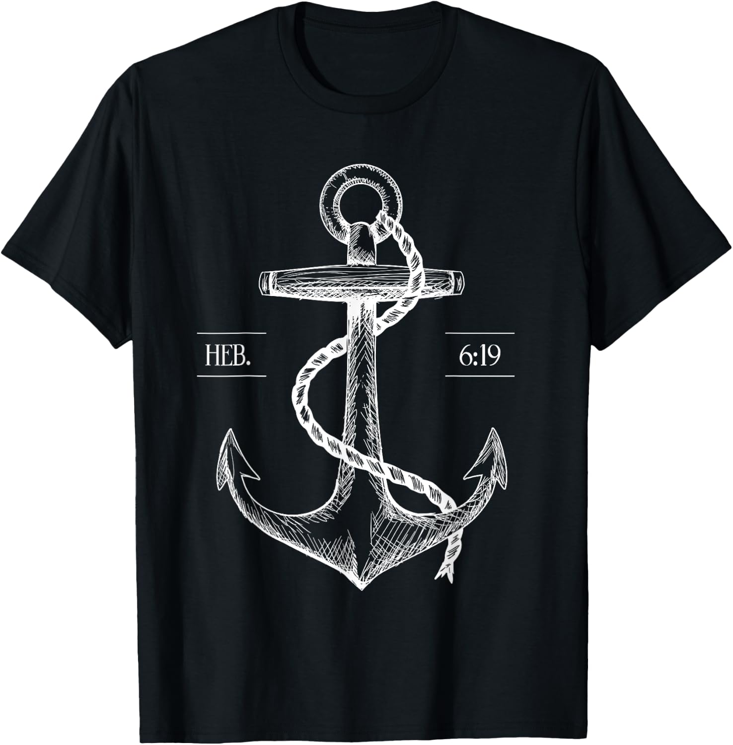 Jesus Is the Anchor of My Soul Hope Faith Anchored T Shirt T-Shirt - T-Shirt | Black