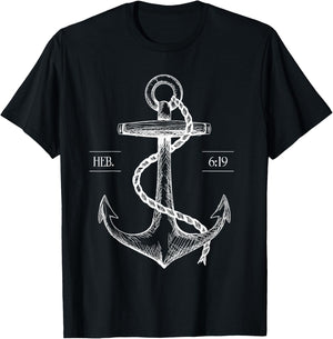 Jesus Is the Anchor of My Soul Hope Faith Anchored T Shirt T-Shirt - T-Shirt | Black