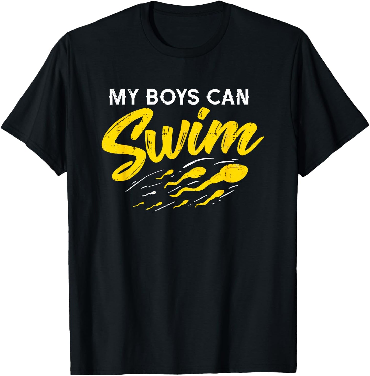 My Boys Can Swim Shirt I Funny Pregnancy Gift Dads T-Shirt - T-Shirt | Black