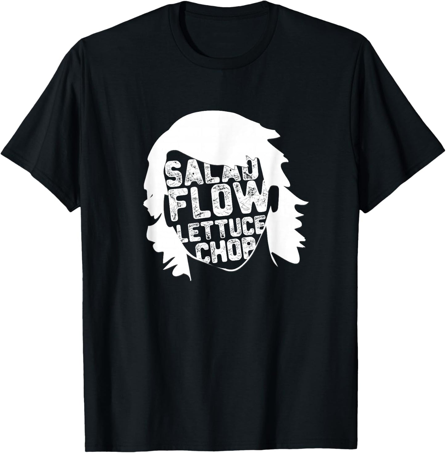 Hockey Hair Funny Flow Lettuce Salad Chop Hockey T-Shirt - T-Shirt | Black
