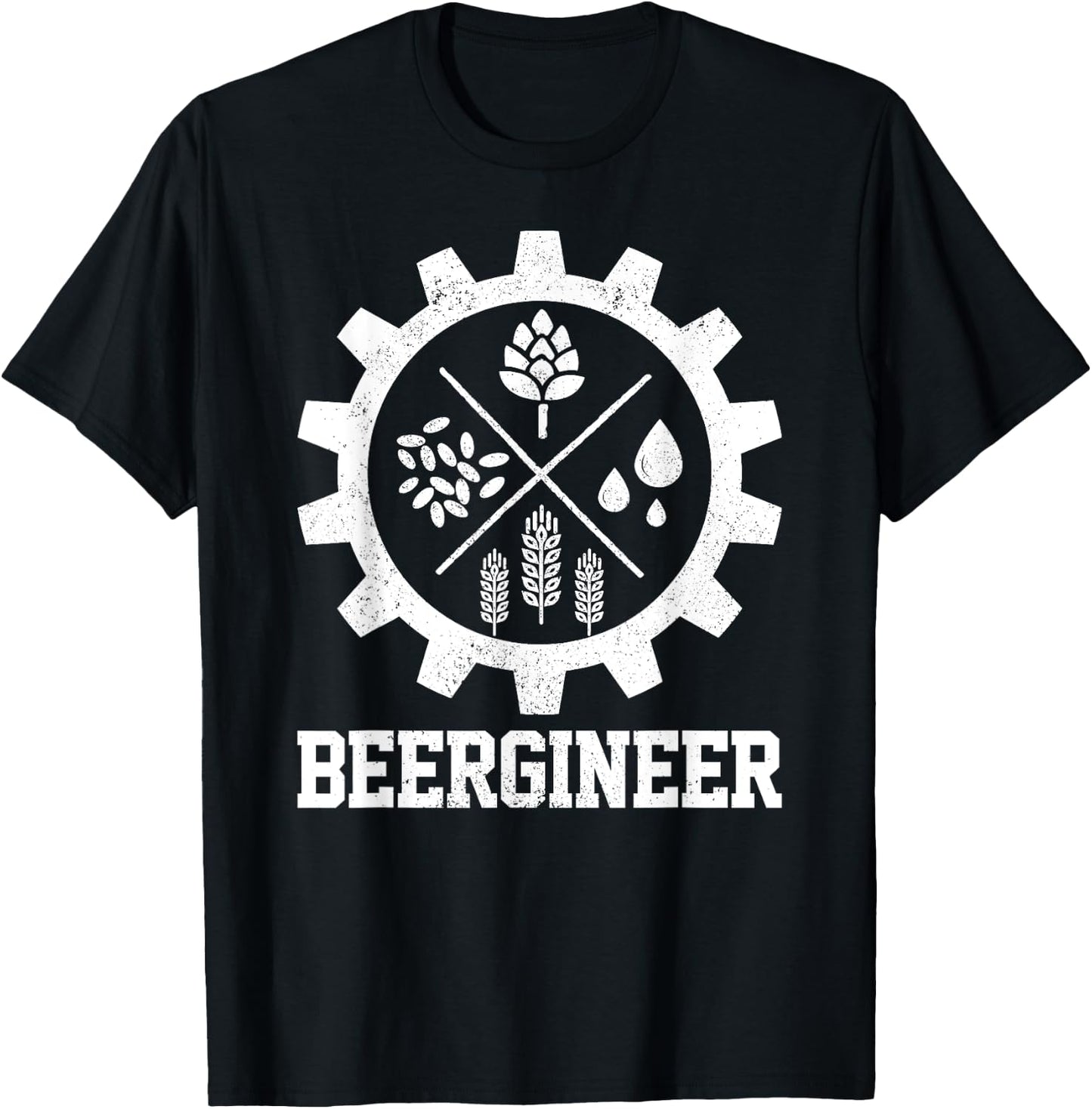 Beergineer Homebrew Home Brewing Craft Beer Brewer Gift T-Shirt - T-Shirt | Black