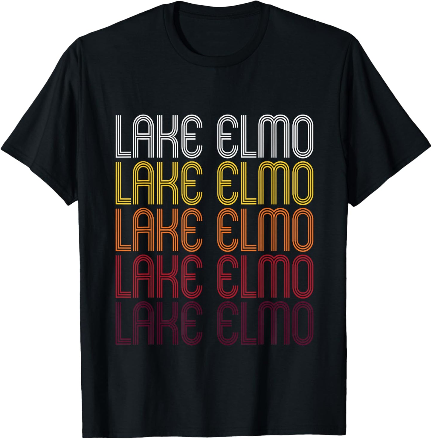 Lake Elmo, MN | Vintage Style Minnesota T-Shirt - T-Shirt | Black