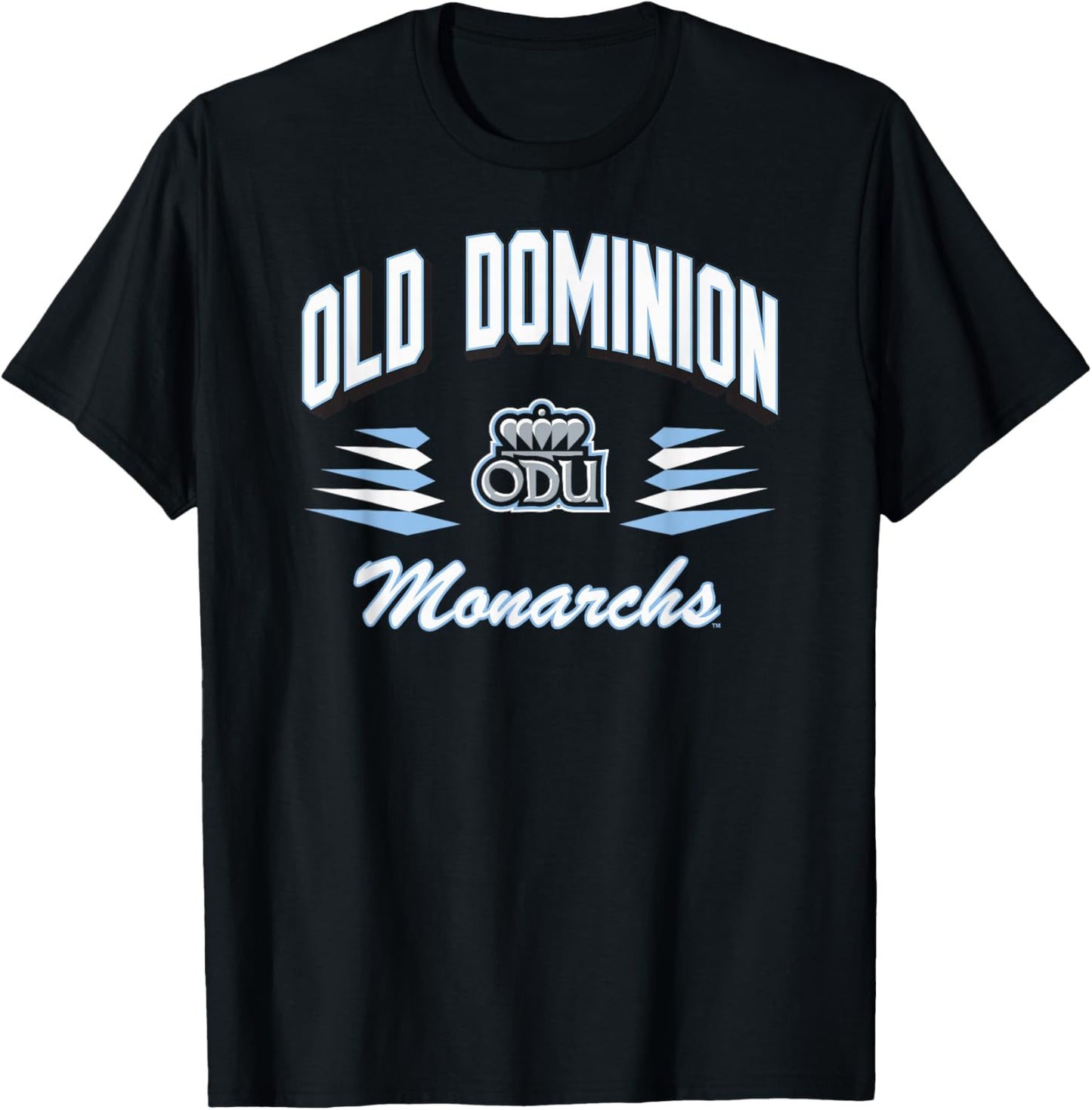 Old Dominion Monarchs Retro Diamond Navy Officially Licensed T-Shirt - T-Shirt | Black
