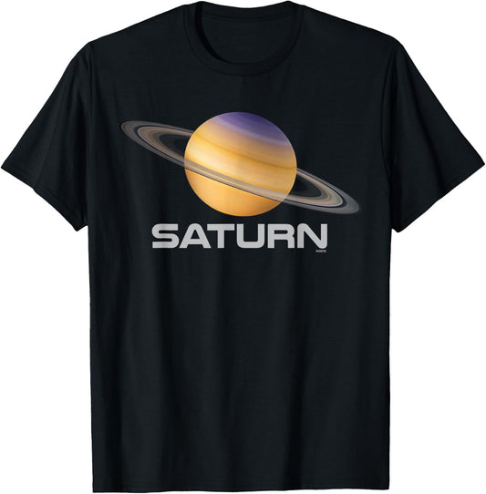 Saturn Solar System Planet T-Shirt - T-Shirt | Black
