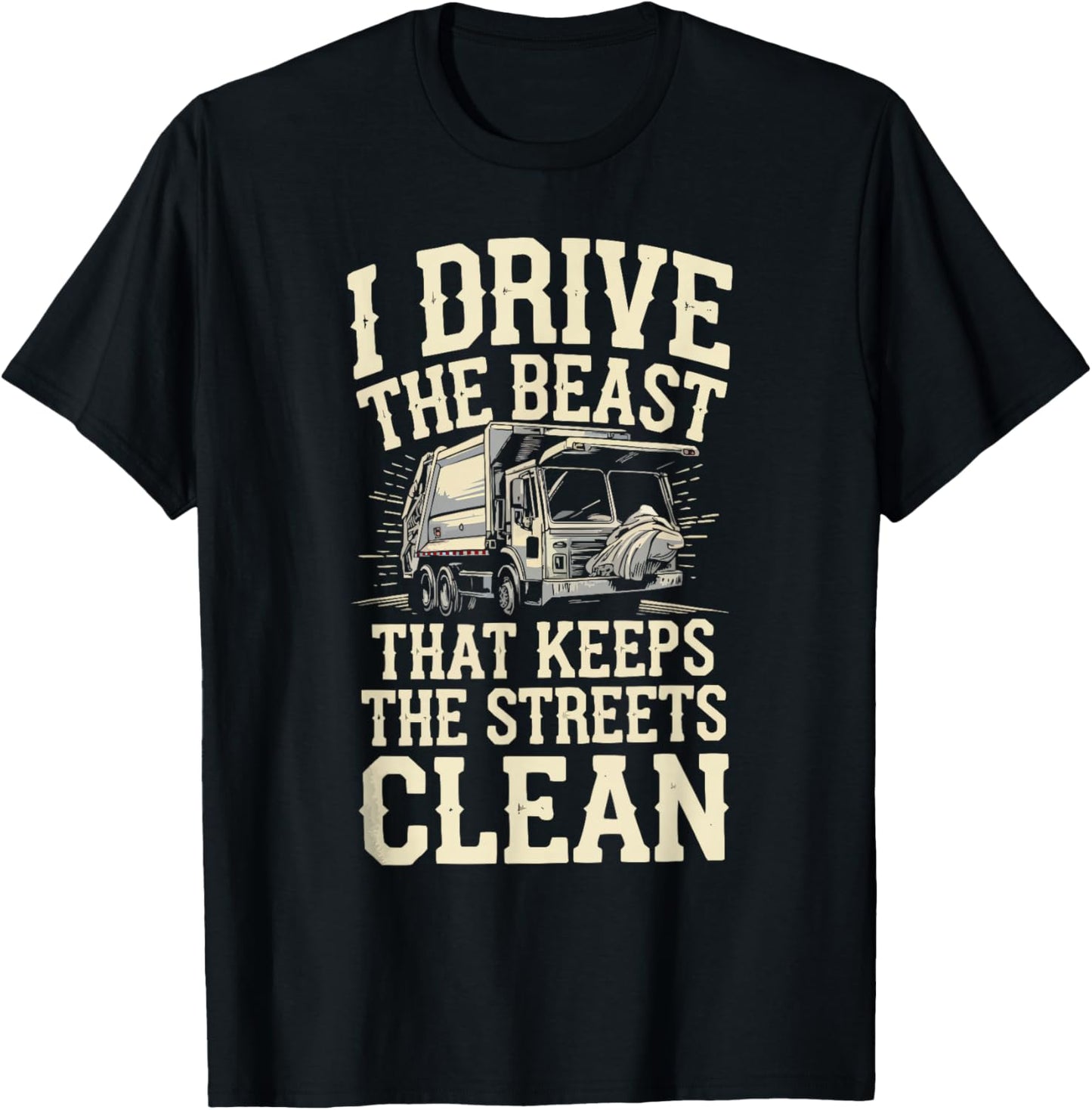 Garbage Truck Driving Truck Driver Proud Trucker T-Shirt - T-Shirt | Black