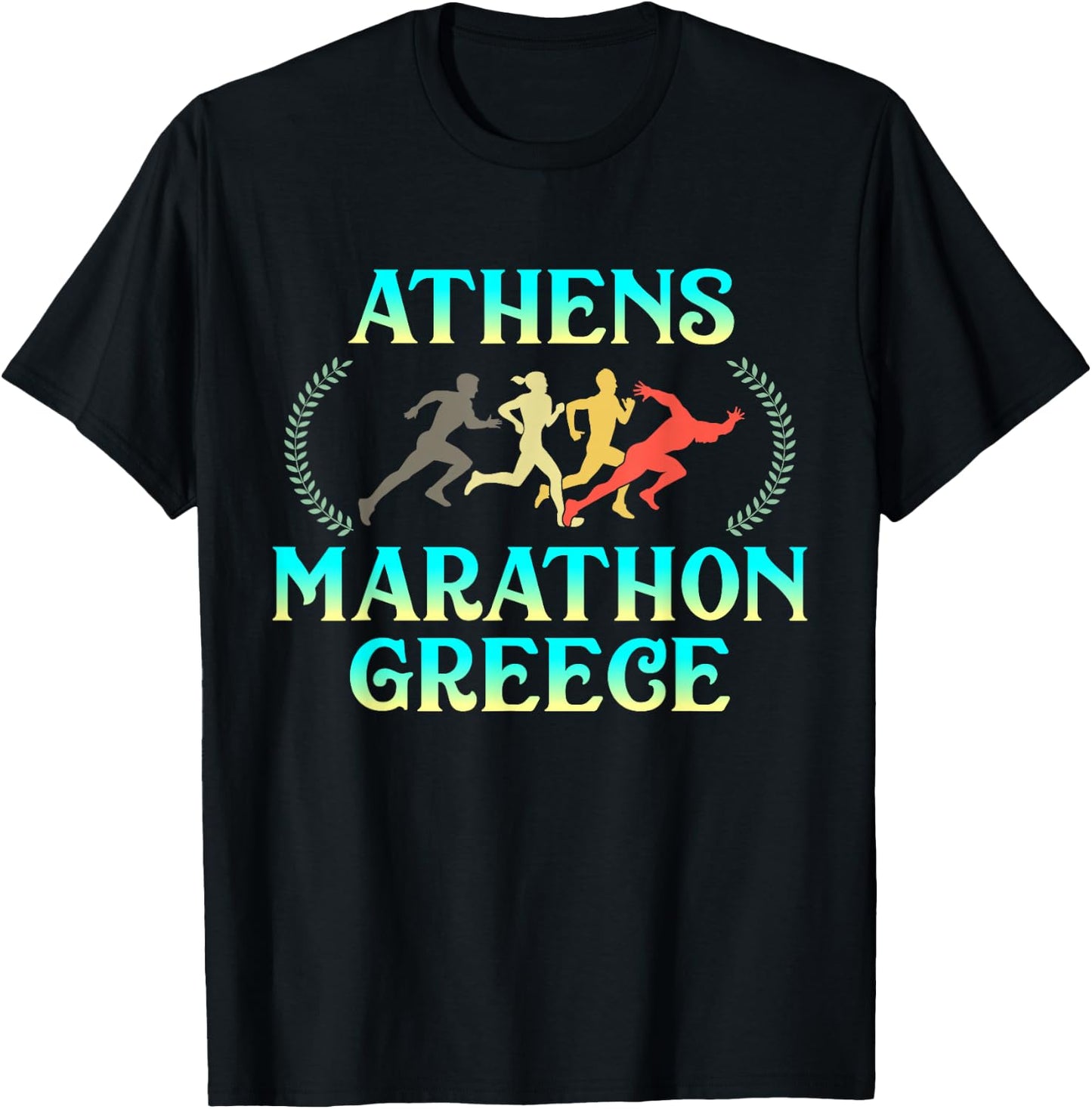 Athens Marathon Greece - Greek Running Training Acropolis T-Shirt - T-Shirt | Black