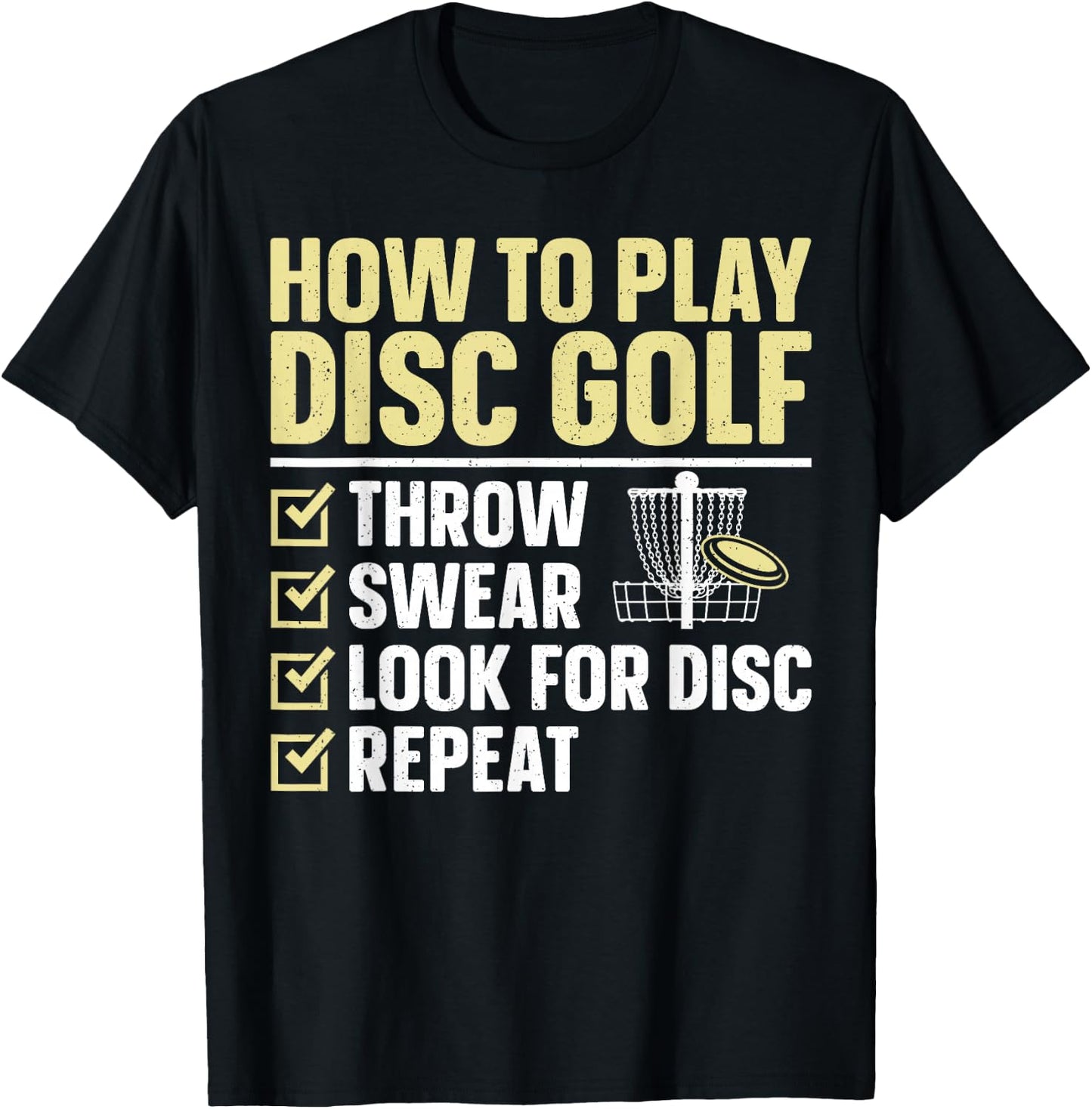 Cool Disc Golf Art Women Kids Golfer Disc Golf Lover T-Shirt - T-Shirt | Black