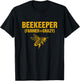 Beekeeper Beekeeping Shirt Farmer Crazy T-Shirt - T-Shirt | Black