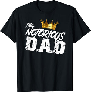 Old School Funny Hip Hop Fathers Day Notorious Dad T-Shirt - T-Shirt | Black