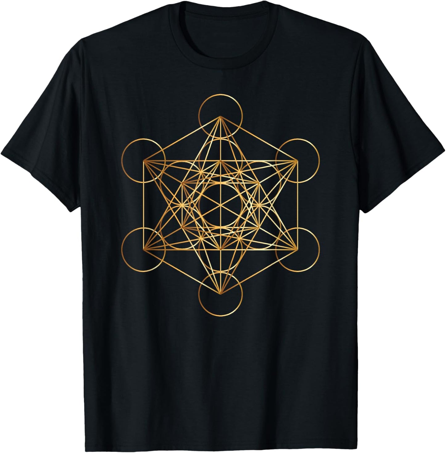 Metatron's Cube Sacred Geometry Symbol Mystical Esoteric Des T-Shirt - T-Shirt | Black