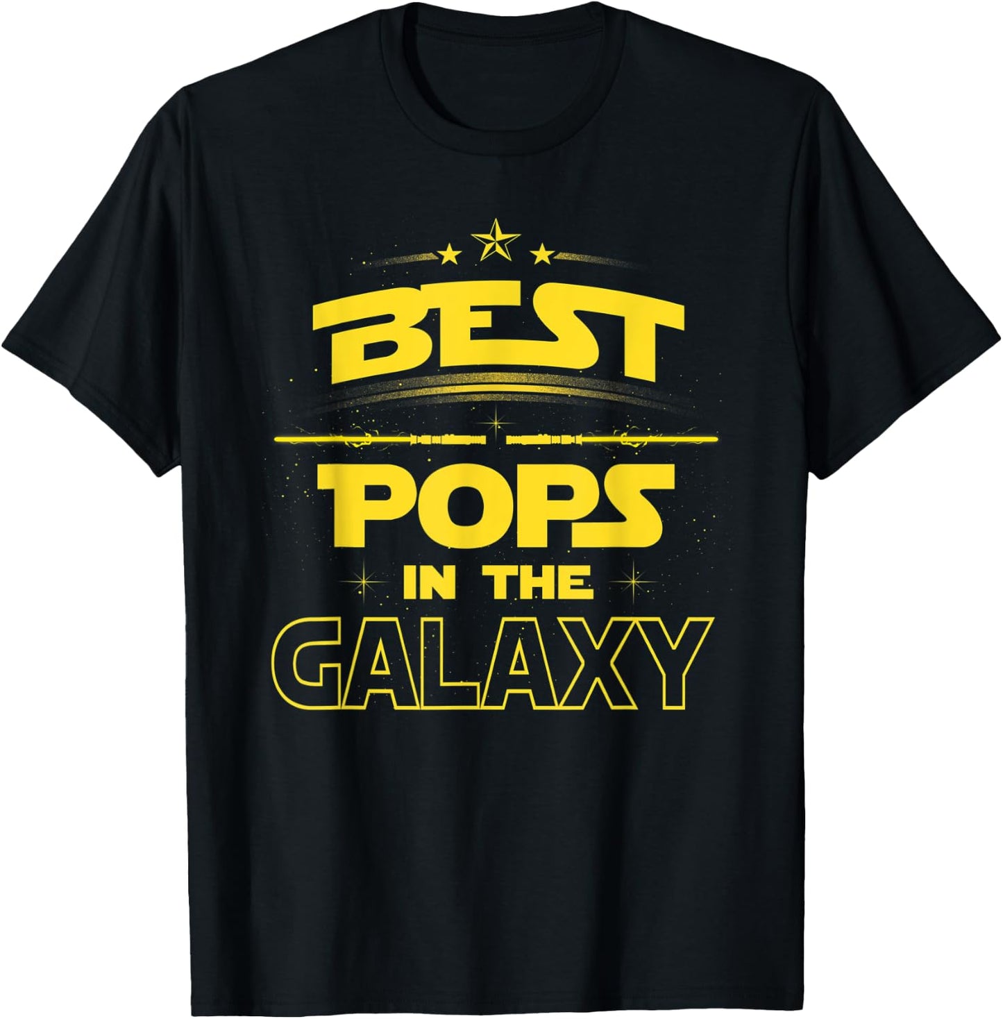 Best POPS in the Galaxy Shirt Fathers Day Gift DAD T-Shirt - T-Shirt | Black