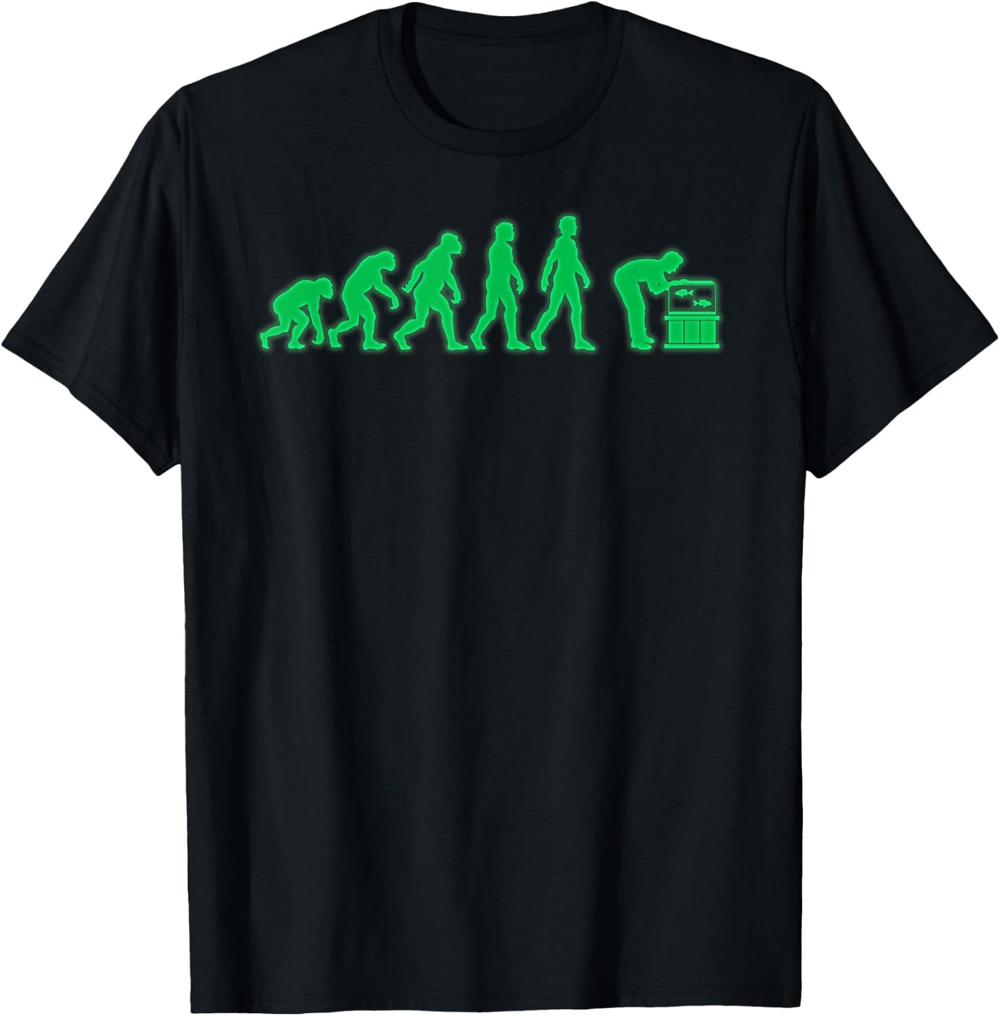 Aquarium Evolution Funny Aquarium T-Shirt - T-Shirt | Black