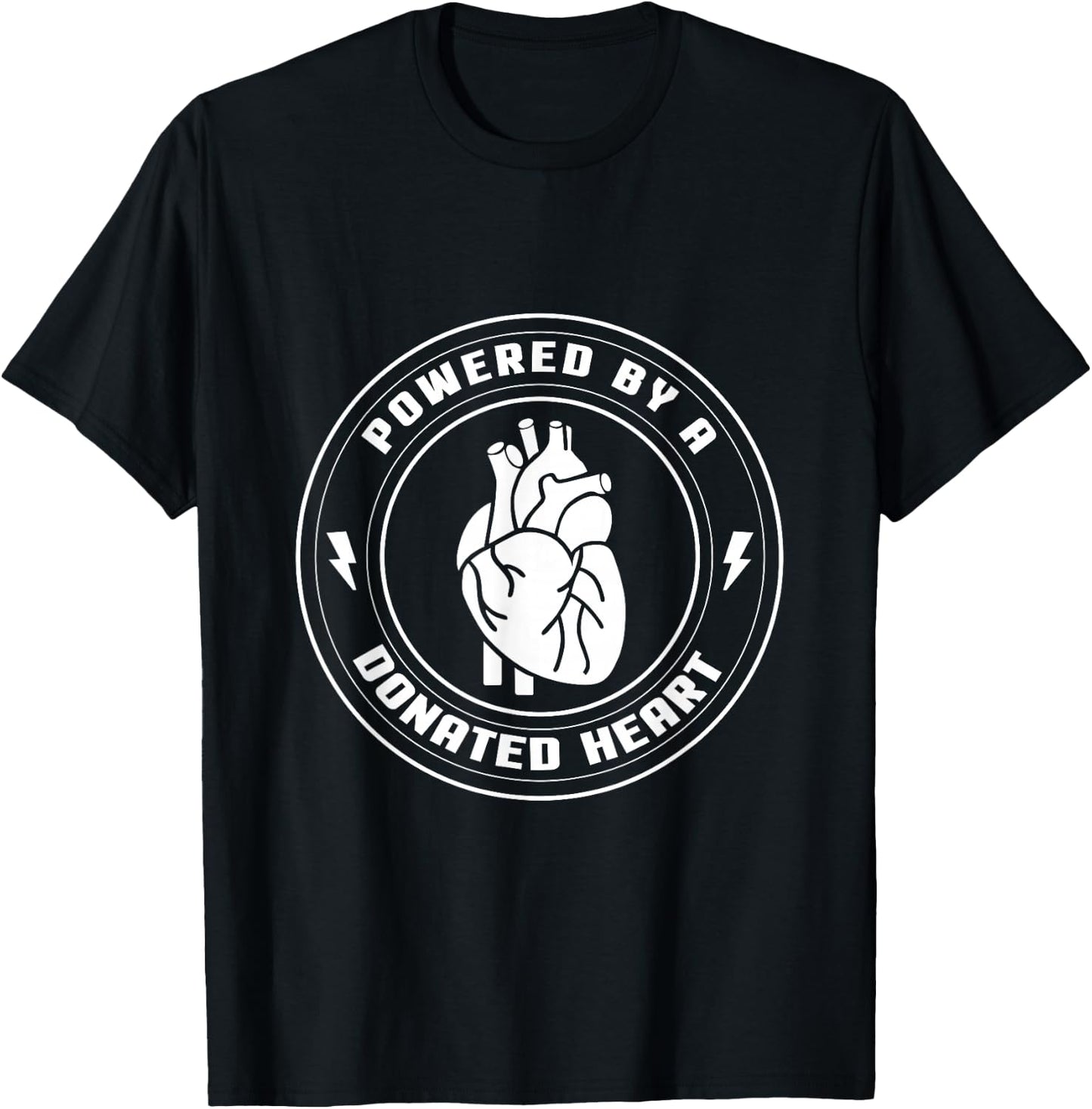 Powered By A Donated Heart & Women T-Shirt - T-Shirt | Black
