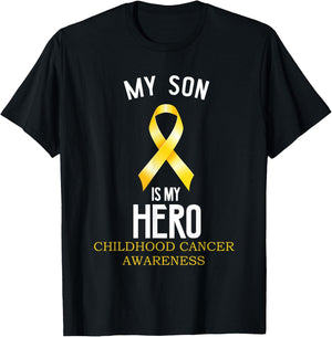 Childhood cancer awareness My Son is my hero T-Shirt - T-Shirt | Black