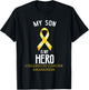 Childhood cancer awareness My Son is my hero T-Shirt - T-Shirt | Black
