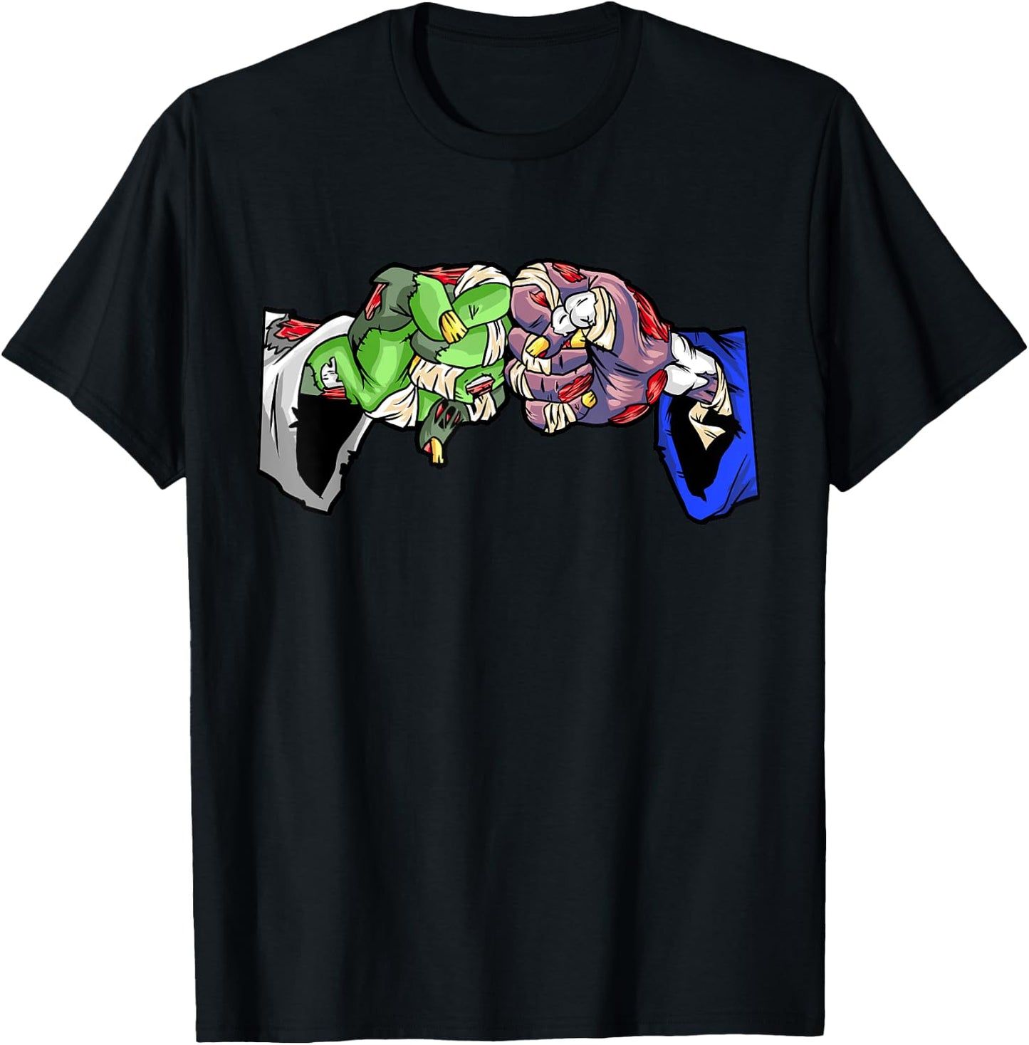 Jiu Jitsu Gift MMA Zombie Fist Bump Roll Halloween BJJ T-Shirt - T-Shirt | Black