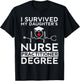 I survived My Daughter Nurse Practitioner Degree Proud Mom T-Shirt - T-Shirt | Black