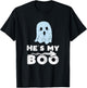 Hes My Boo Cute Matching Couple Halloween Costume Girlfriend T-Shirt - T-Shirt | Black