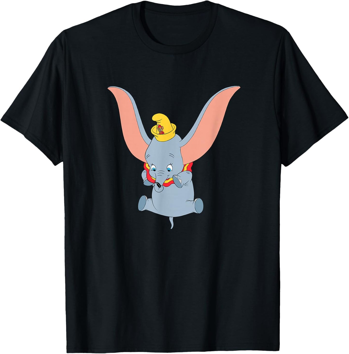 Disney Classic Dumbo and Timothy with Magic Feather T-Shirt - T-Shirt | Black