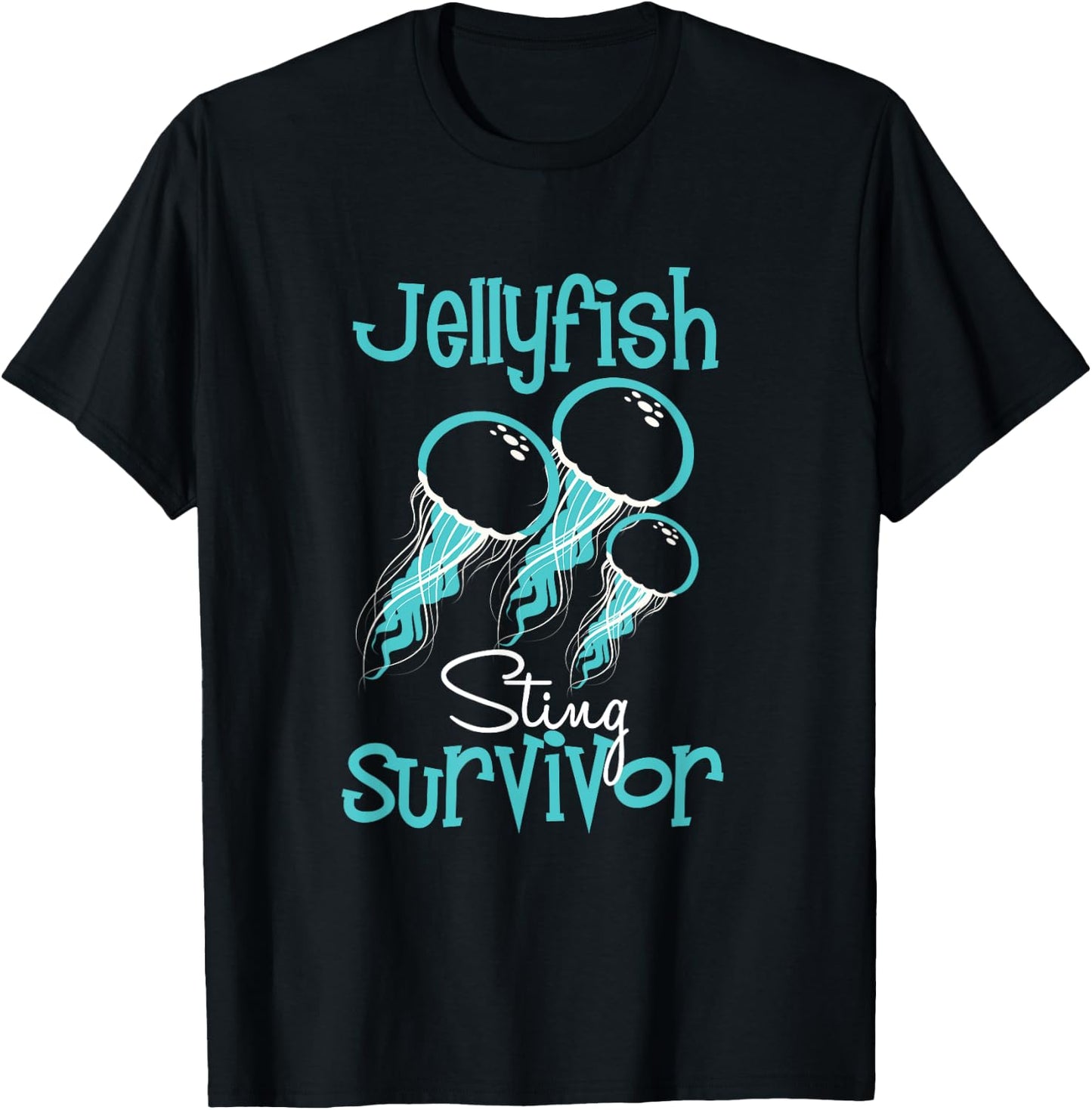 Jelly Fish Sting Survivor T Shirt T-Shirt - T-Shirt | Black